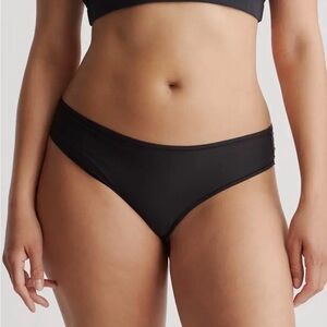 Quince Organic Cotton Thong in Black Size Medium y747